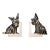 Pair of Early 20th Century French Art Déco Painted Ceramic Bookends Shaped Scotch Terrier Dogs For Sale