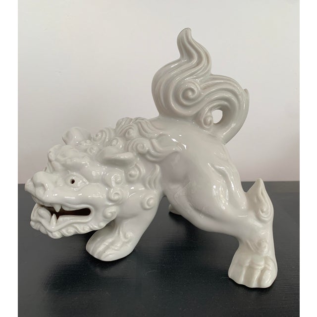 Japanese 1960s Otagiri Blanc De Chine Foo Dog For Sale - Image 3 of 6