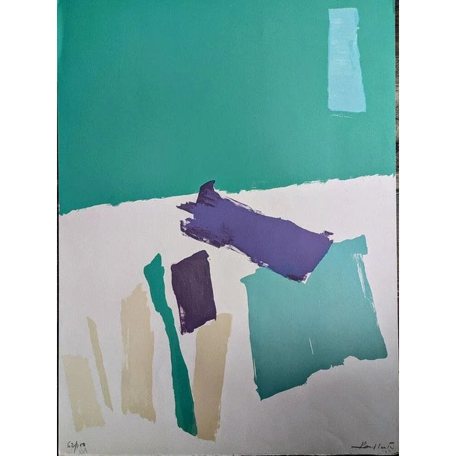 Pierre Pallut - Abstraction, 1972 Hand-Signed Lithograph on Arches paper, signed and inscribed in pencil, 1 of 100 proofs...