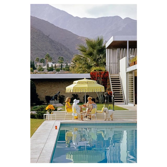 Slim Aarons, Poolside Friendship, Estate Stamped Photographic Print, 1970 / 2020s For Sale