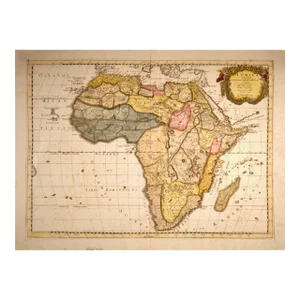 "Africa Vetus": A 17th Century Hand-Colored Map by Sanson, 1696