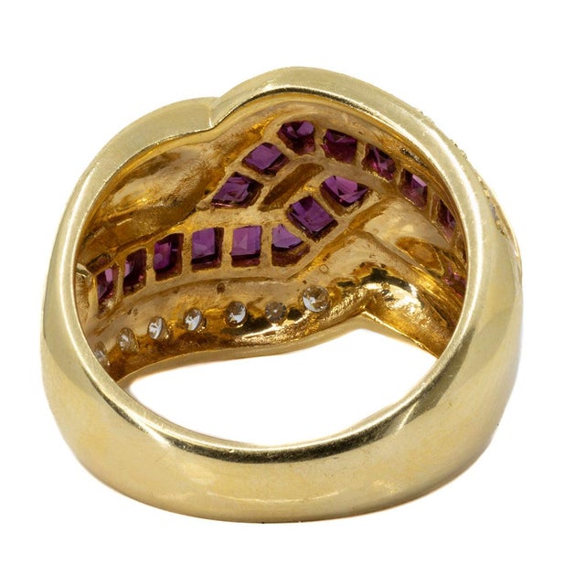 Late 20th Century 18k Ruby Ring, Size 5 For Sale - Image 4 of 4