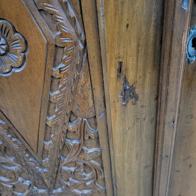 Early 20th Century Carved Walnut French Cupboard For Sale - Image 9 of 18