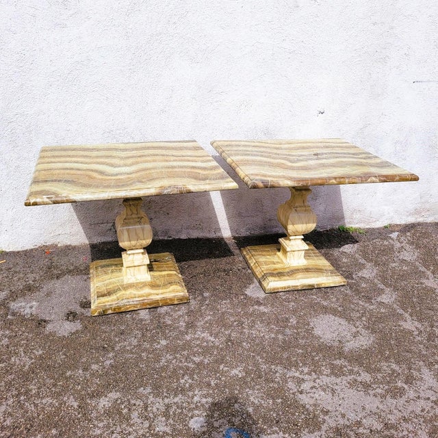 20th Century Faux-Marble Painted Tables, 1950s, Set of 2 For Sale - Image 12 of 13
