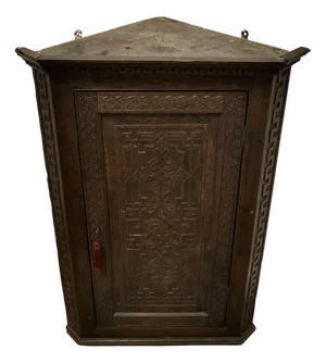18th Century Carved Oak Corner Cupboard