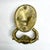 Metal Antique Lion Head Brass Door Knocker For Sale - Image 7 of 11