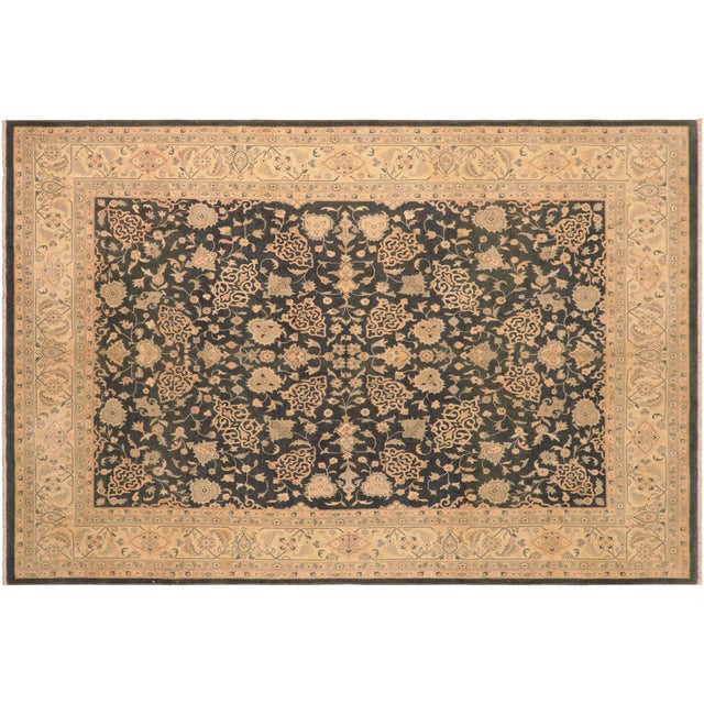 Boho Chic Charcoal/Tan Wool Rug - 7'11'' X 10'1'' For Sale - Image 9 of 10