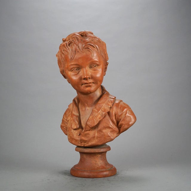Antique Sevres Terra Cotta Bust of a Young Alexandre Brongniart 19th Century For Sale - Image 6 of 11