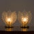 Mid-Century Modern Italian Brass and Murano Glass Leaf Shaped Table Lamps Attributed to Novaresi, Set of 2 For Sale - Image 3 of 13