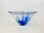 Mid-Century Modern Large Vintage Conical Blue Glass Centerpiece Bowl, 1980s For Sale - Image 3 of 15