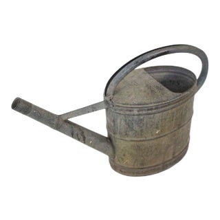 Antique Schneiderkanne Watering Can Planter - Galvanized Metal For Sale