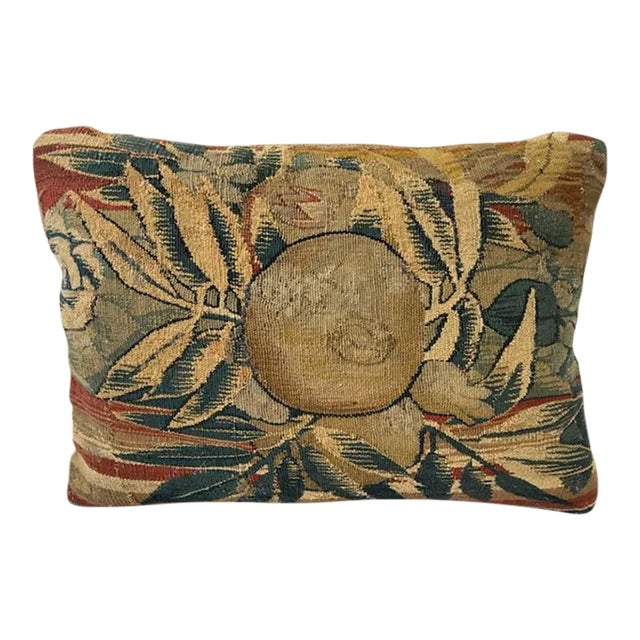Throw Pillow Made From 17th Century Brussels Tapestry For Sale
