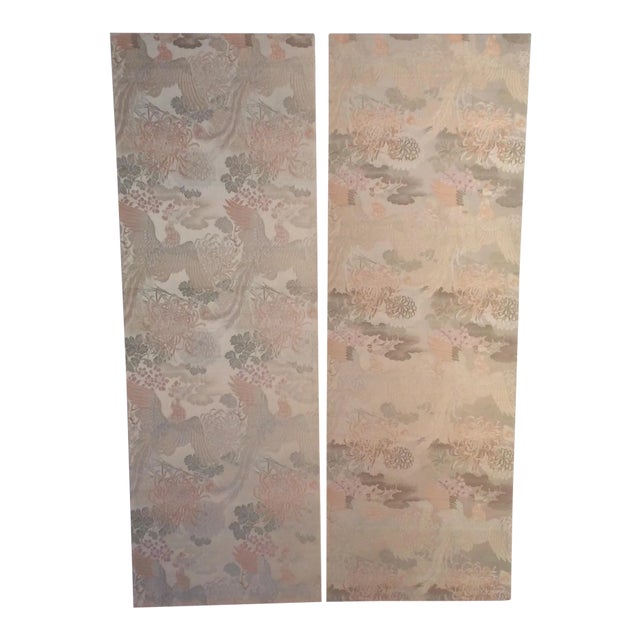 Antique Japanese Textile Panels - A Pair For Sale