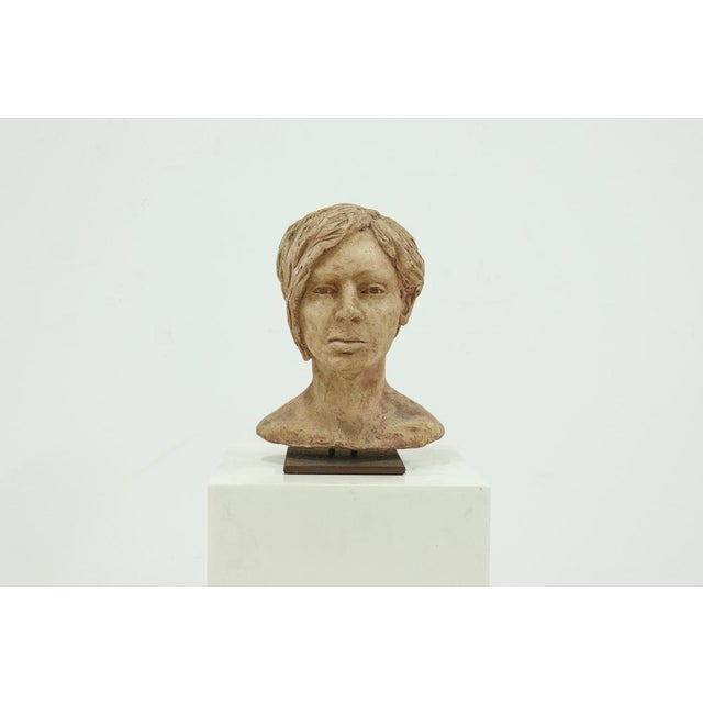 1970s Sculpted Clay Female Bust, 1970s For Sale - Image 5 of 8