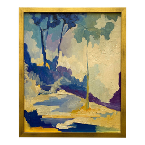 Glenn Radtke Vintage Fauvist " California Landscape " Framed Original Mid Century Modernist Impasto Oil Painting