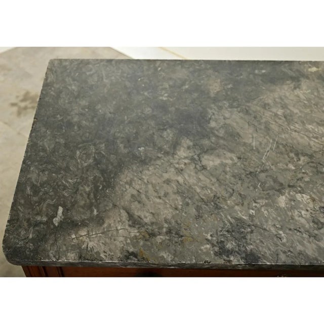 Brown French 19th Century Louis XVI Style Marble-Top Commode For Sale - Image 8 of 11