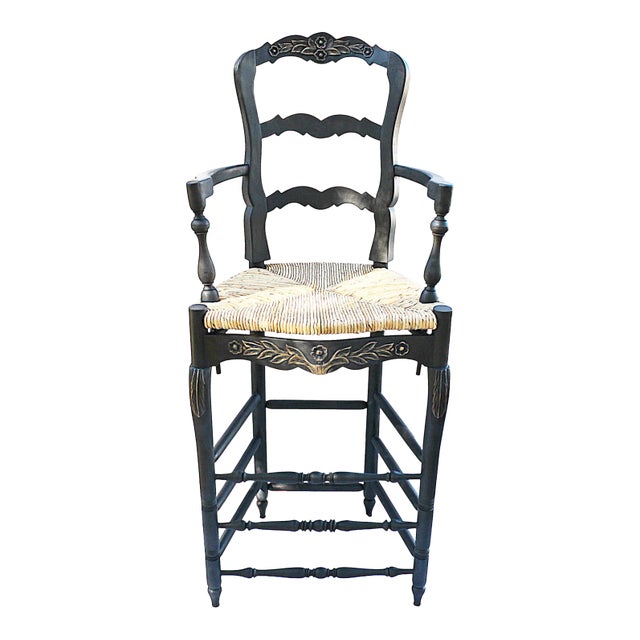 1980s Painted French Country Bar Chair For Sale