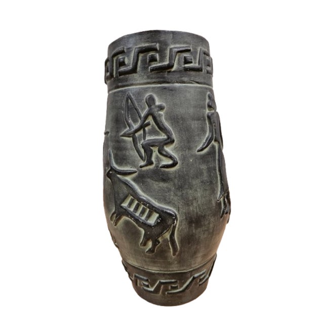 Mid-Century Modern Vintage Brutalist Floor Vase by Fco. Figueras, La Bisbal, Spain, 1960s For Sale - Image 3 of 7