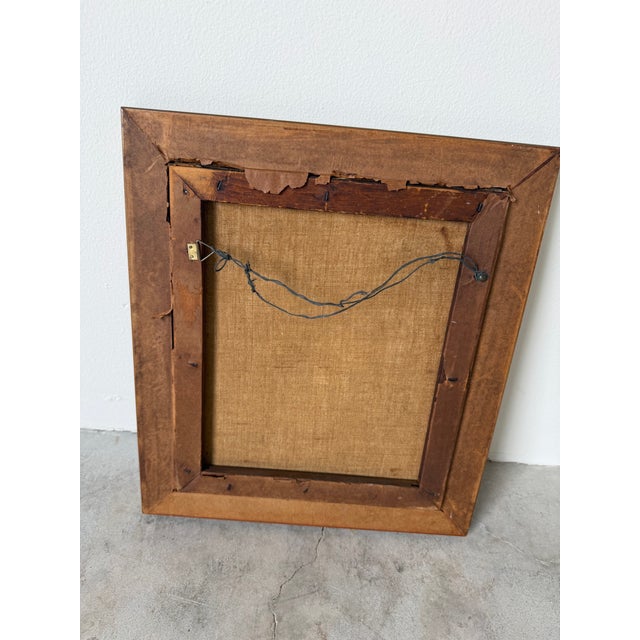 1950’s Vintage B. Hensel Impressionist European Canal Landscape Oil Painting, Wood Frame For Sale - Image 12 of 12