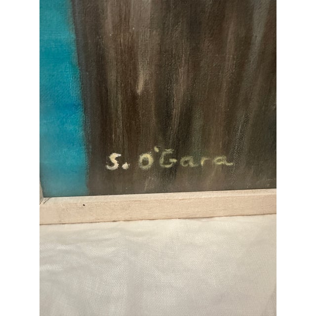 1960s MCM Coastal Pelican Oil Painting For Sale - Image 5 of 6