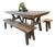 French Rustic Whitewash Trestle Dining Set, Indoor and Outdoor For Sale