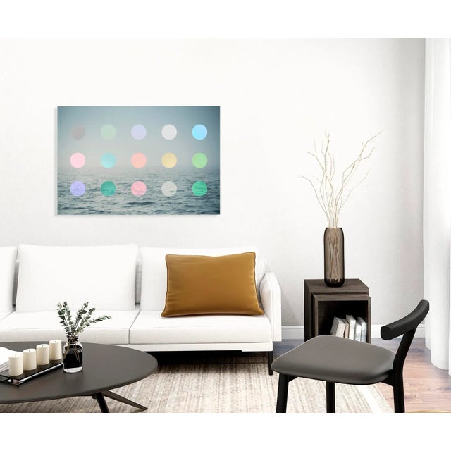 Contemporary Contemporary Seascape Fine Art Print Abstract Pastel Colourful Dots by Angela Cameron For Sale - Image 3 of 3