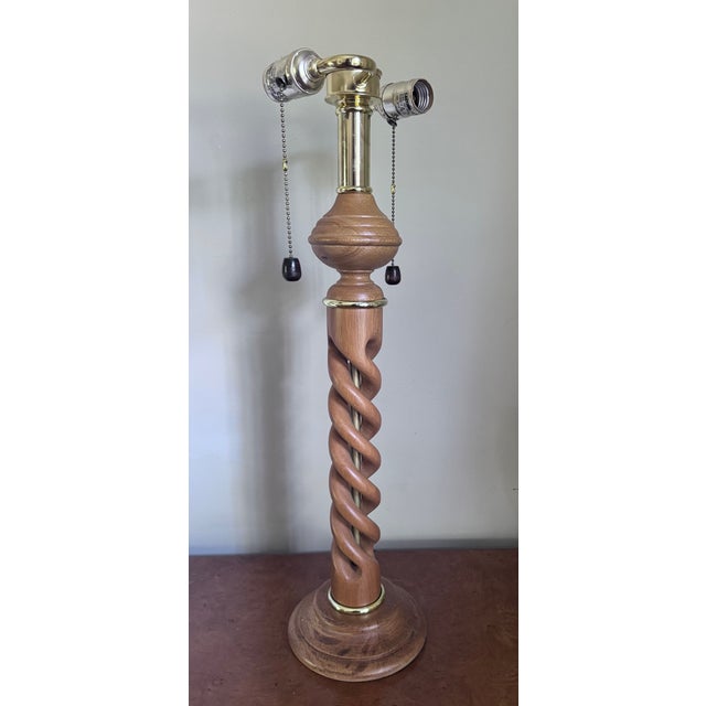 Mid 20th Century James Mont Carved Helix Lamp for Frederick Cooper For Sale - Image 11 of 15