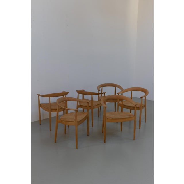 Danish Modern Oak and Paper Cord Chairs by Falsig, 1970s, Set of 6 For Sale - Image 12 of 18