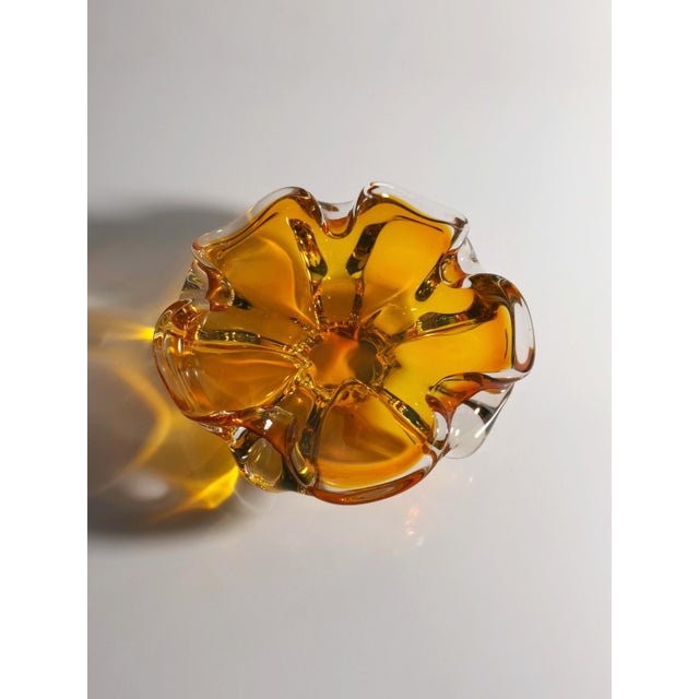Mid-Century Modern Amber Murano Glass Vide Poche, 1970s For Sale - Image 3 of 6