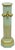 Antique French Empire Neoclassical Green & Gold Painted Wooden Column Pedestal For Sale
