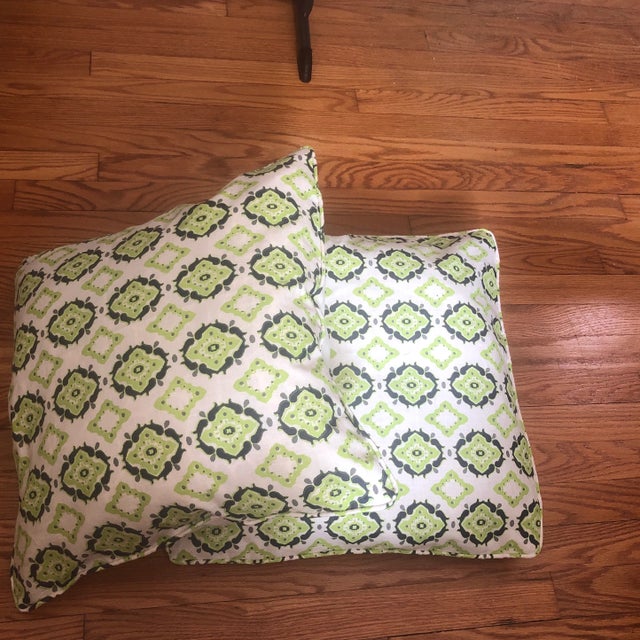 1 pair of pillows in a beautiful fabric Welting and zipper NO inserts provided