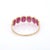 Gold Ruby Half Eternity Band in 18 Karat Yellow Gold Size 10.5 For Sale - Image 8 of 10