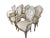 White Leather Baroque Rococo Style Dining Arm Chairs - Set of 6 For Sale - Image 12 of 12