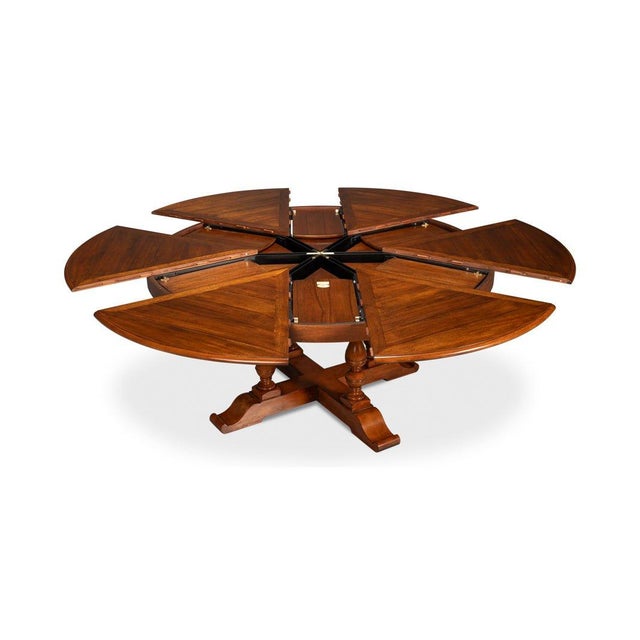 2020s English Round Dining Table - 85.5" For Sale - Image 5 of 11