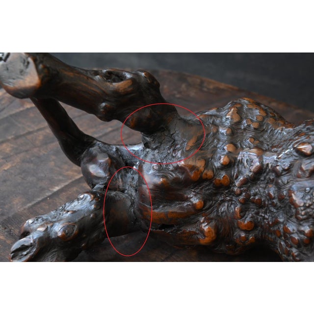 Japanese Wood Burl Animal-Form Object / Mitate Folk Art / 20th Century / Sc169 For Sale - Image 12 of 17