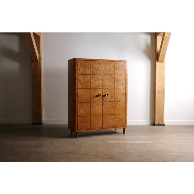 Art Deco Wardrobe in Burl Walnut, Italy, 1930s For Sale - Image 17 of 17