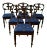 Set of Six English Carved Rosewood Dining Chairs C.1850 For Sale
