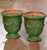 Early 21st Century Early 21st Century French Handmade Green Glazed Terracotta Anduze Planters by La Madeleine - Set of 2 For Sale - Image 5 of 9