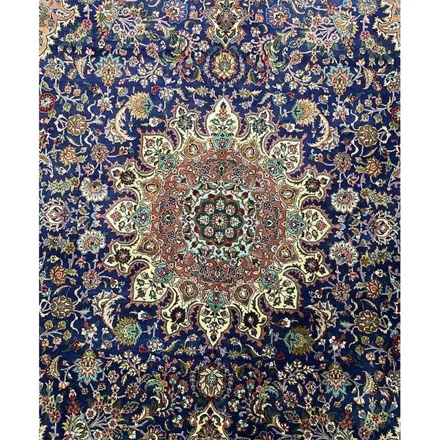 Textile 1970s Old Persian Tabriz Masterpiece Rug 8’2″ X 11’6″ For Sale - Image 7 of 12