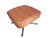 Mid century tan leather lounge chair on chrome swivel base with matching footstool - skoghaug industri as - in superb...
