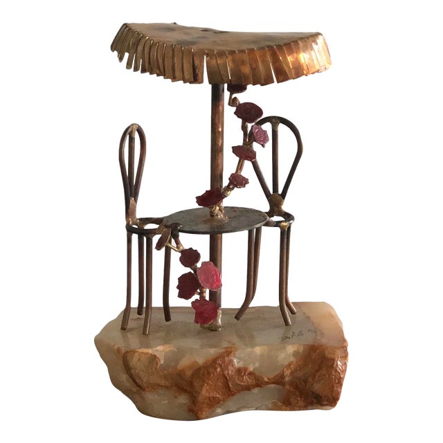 1970s DeMott Paris Cafe Table Sculpture-Signed For Sale