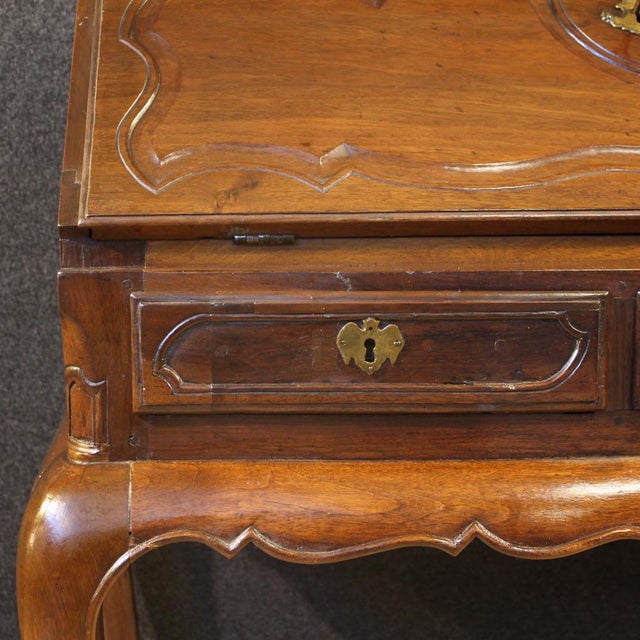 Brown Antique Spanish Secretaire, 1850 For Sale - Image 8 of 14