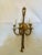 Late 20th Century 3 Light Brass Empire Sconce Made in Spain From the Foundry l.A. For Sale - Image 13 of 13