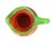 Glass Vintage Murano Art Glass Pitcher, Scavo-Style, Coral-Red & Green For Sale - Image 7 of 9