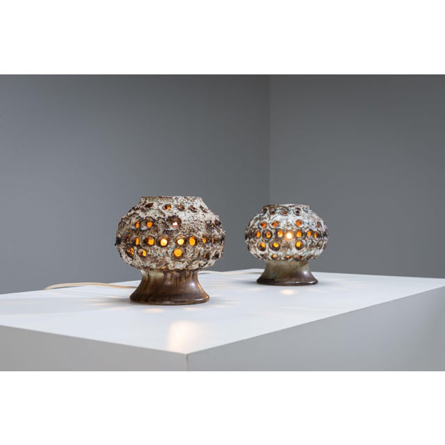 Ceramic Table Lamps by Bruno Karlsson for EGO Stengods Atelje, 1960s, Set of 2 For Sale - Image 6 of 18
