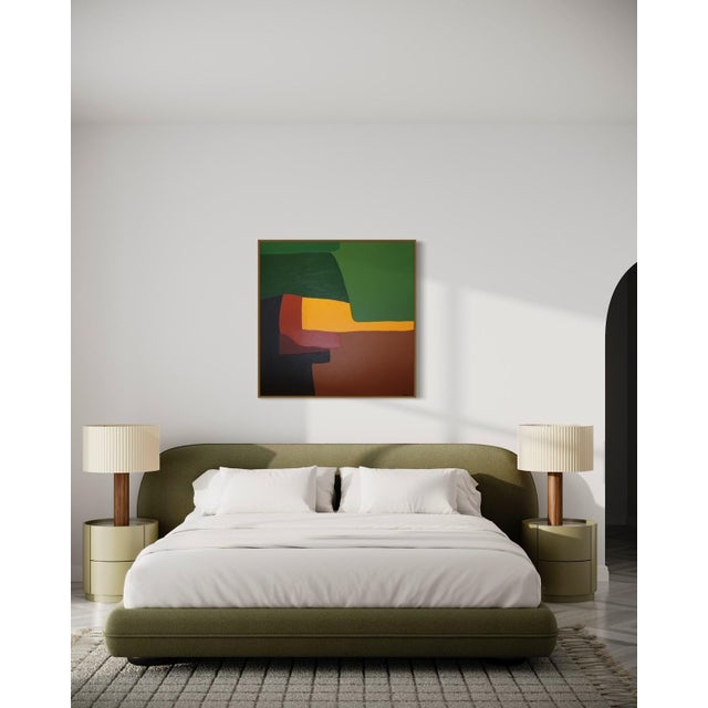 Early 21st Century Bodasca, Green Palette, 2025, Acrylic on Canvas For Sale - Image 5 of 12