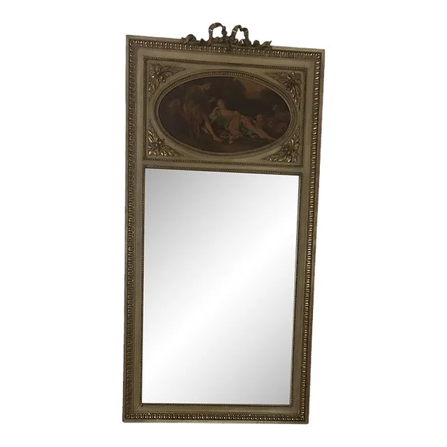 19th Century French Trumeau and Marble Top Console For Sale