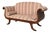 French Early 20th Regency Style Wood Scroll Arms Sofa or Setee For Sale