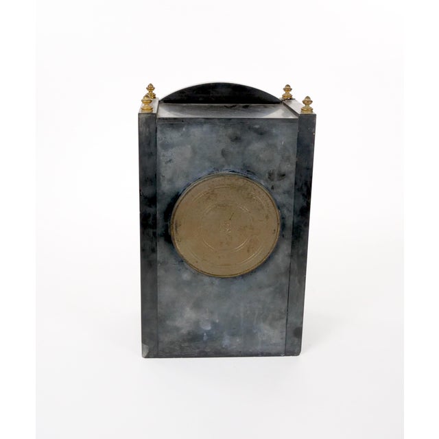 Tiffany & Co. French Black Slate / Enamel Striking Mantel Clock, Circa 1880–1890 For Sale - Image 13 of 18