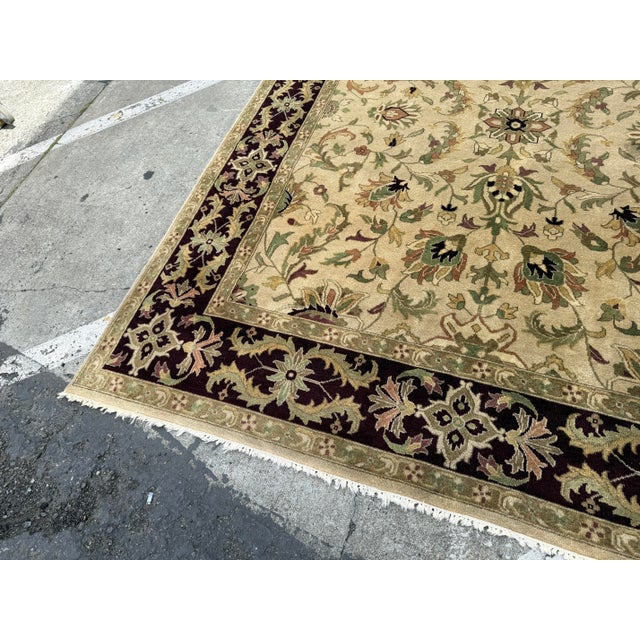 Persian 7ft 10in X 9ft 11in Hand Knotted Area Rug For Sale - Image 3 of 13